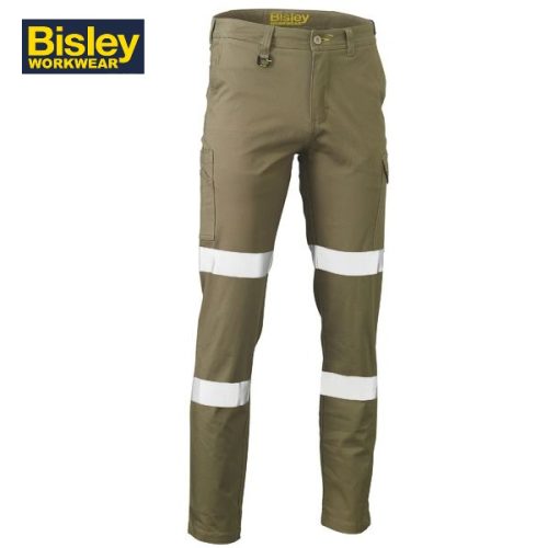 BISLEY- Taped Stretch Cotton Drill Cargo Pants (BPC6008T) - NAVY, KHAKI OR BLACK